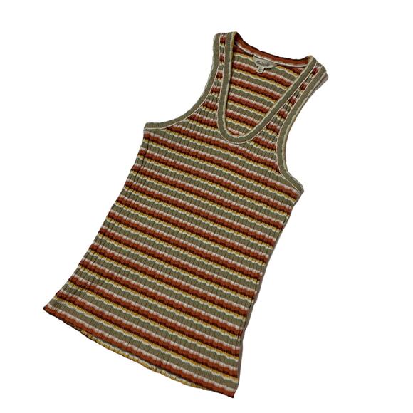Madewell Ribbed U-Neck Tank Top - Stripe - XS - Picture 7 of 12